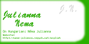 julianna nema business card
